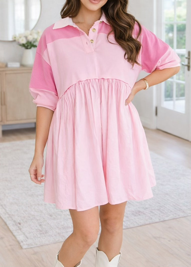 Pink Raw Seam Mini