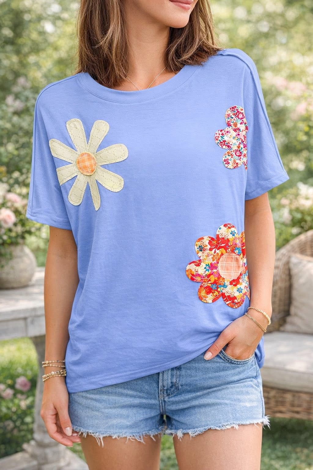 Blue Flower Exposed Top – February