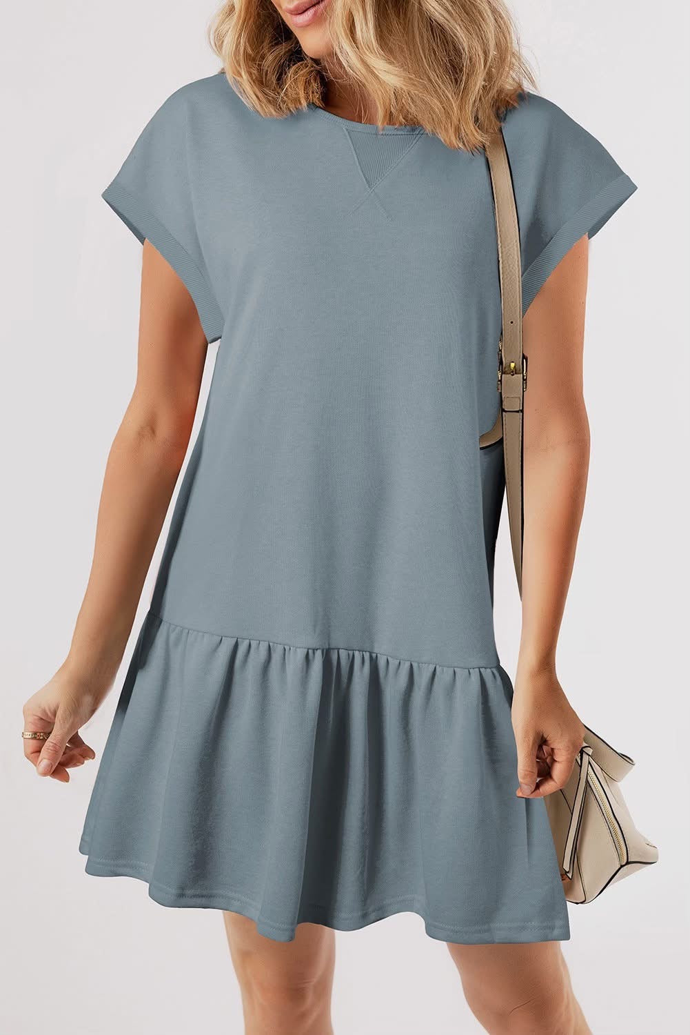 Ashleigh Blue Solid Shirt Dress