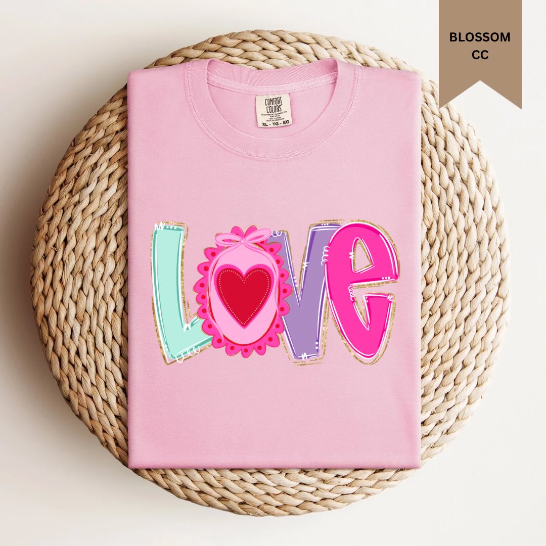 Patchwork Heart LOVE Tee