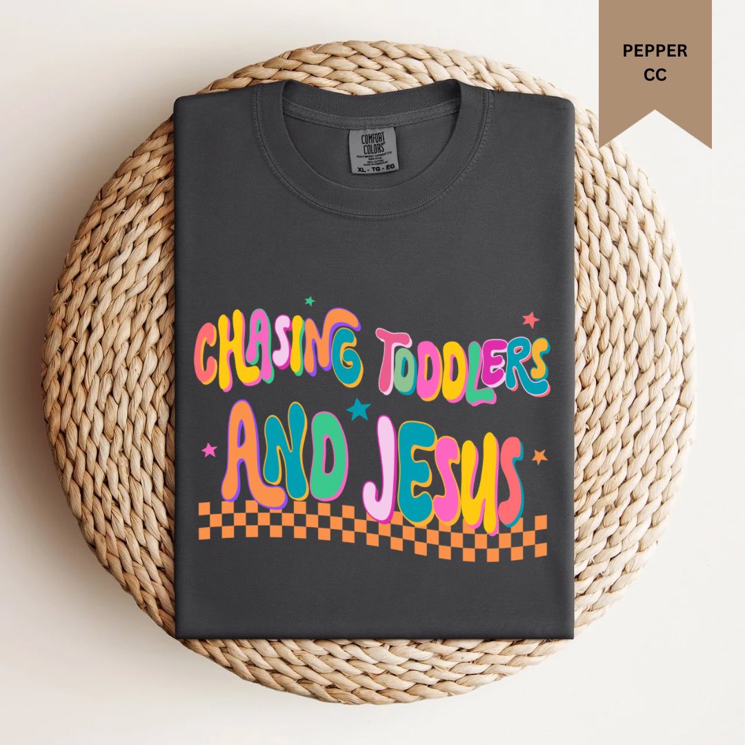 Chasing Toddlers and Jesus Retro Tee