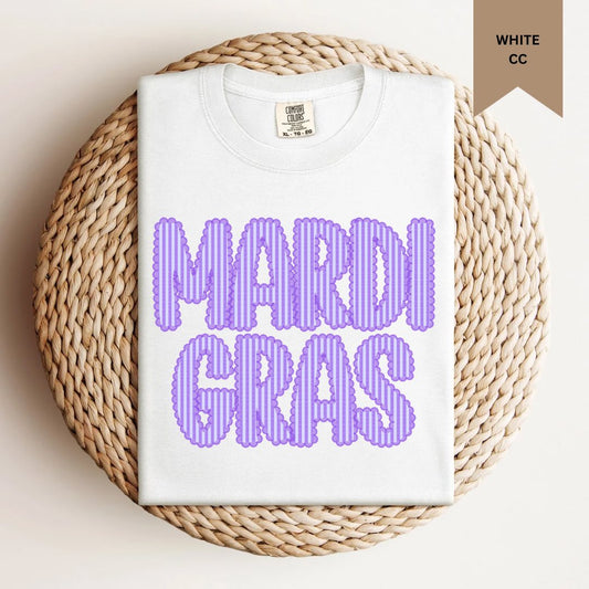 Mardi Gras Retro Puff Tee