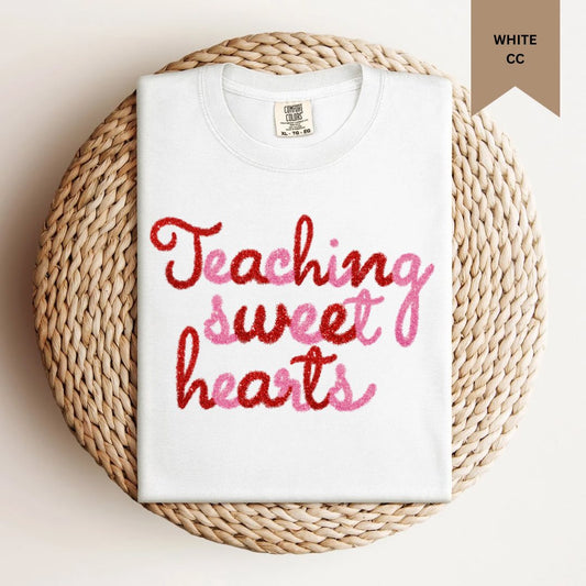 Teaching Sweethearts Glitter Script Tee