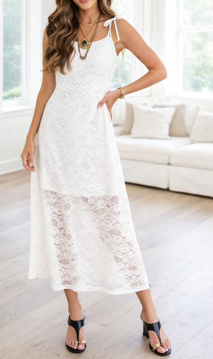Floral Lace Overlay Dress