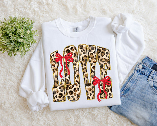 Leopard Love and Bows Tee