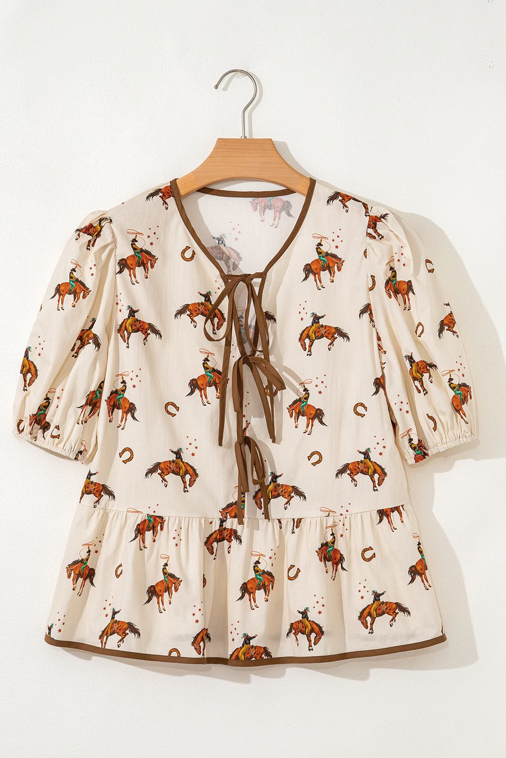 Cowboy Bowknot Blouse Outfit