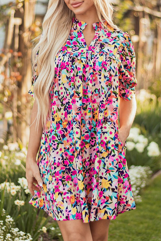 Floral Puff Sleeve Dress
