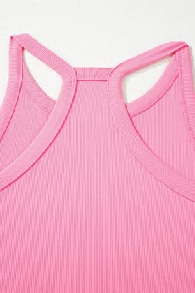 Pink Sachet Ribbed Set Outit