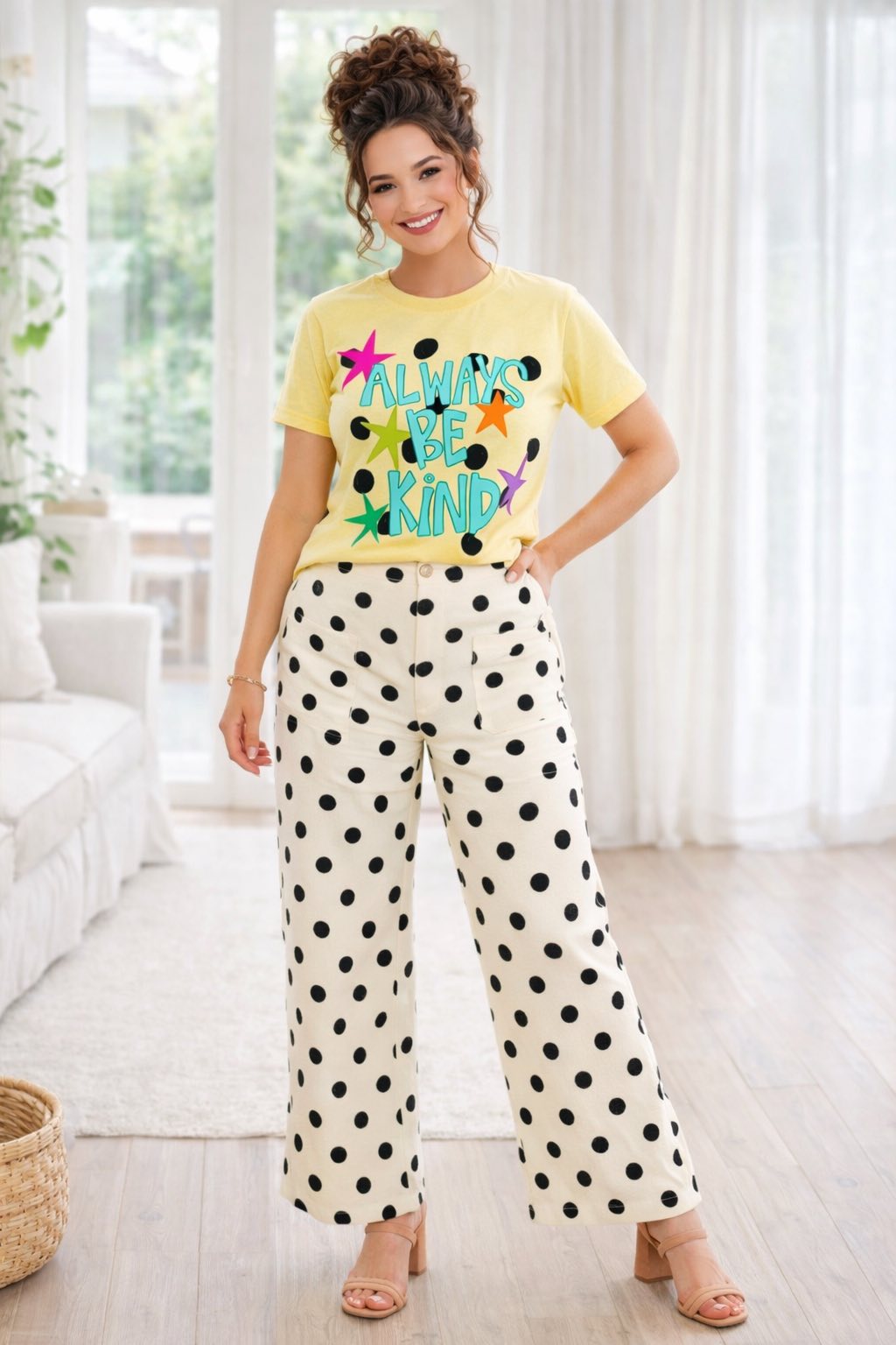 Always Be Kind Polka Outfit