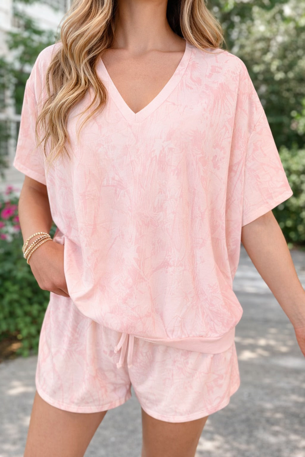 Pink Camo Drawstring 2pcs Set