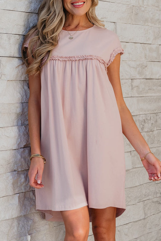 Oatmeal Frilled Dress