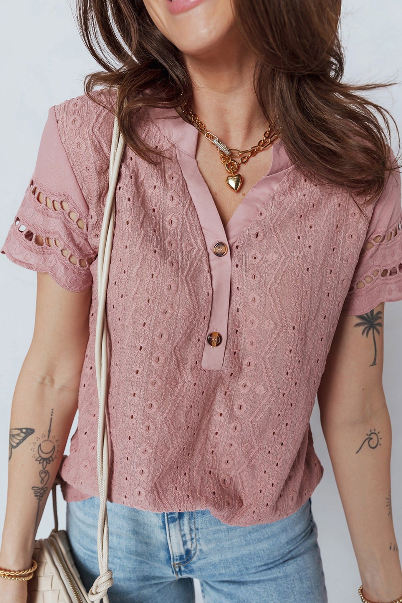 Embroidered Textured Blouse