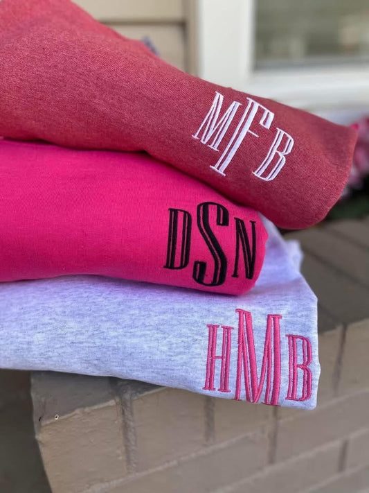 Embroidery Monogram Crewnecks