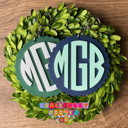 ✨ Scalloped Monogram Bag Tags! ✨