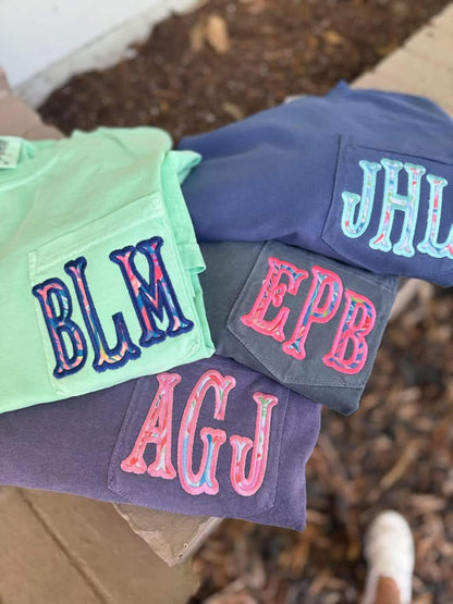 Spring Floral Pocket Monogram