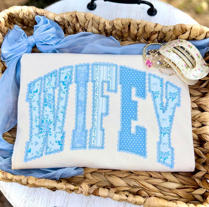 Floral Blue Wifey