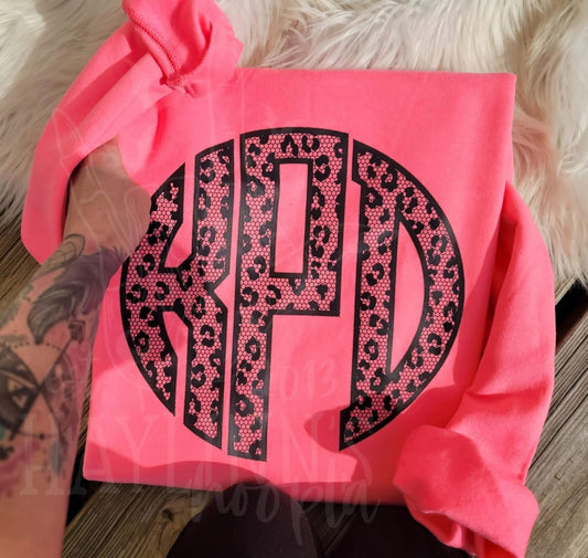 Leopard Print Monogram
