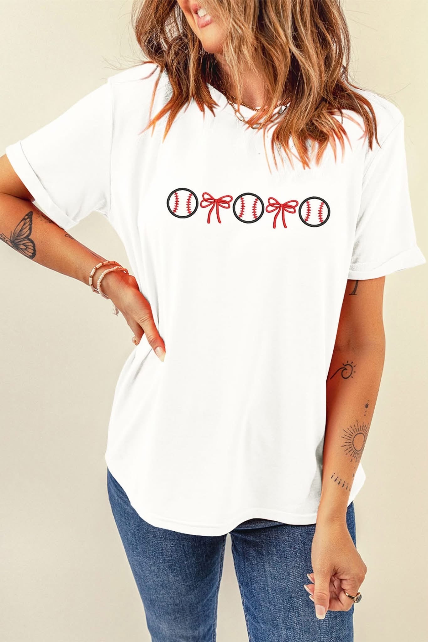 Baseball Embroidered Top