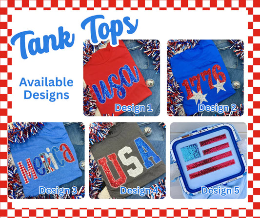 USA Tank Tops- Multiple Designs