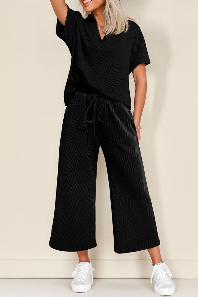 Black Textured Loose Set