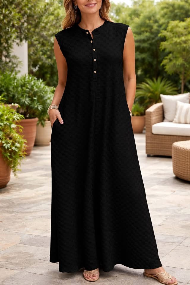 Black Textured Jumpsuit