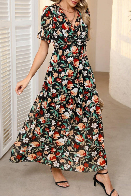 Floral Frilled Dress