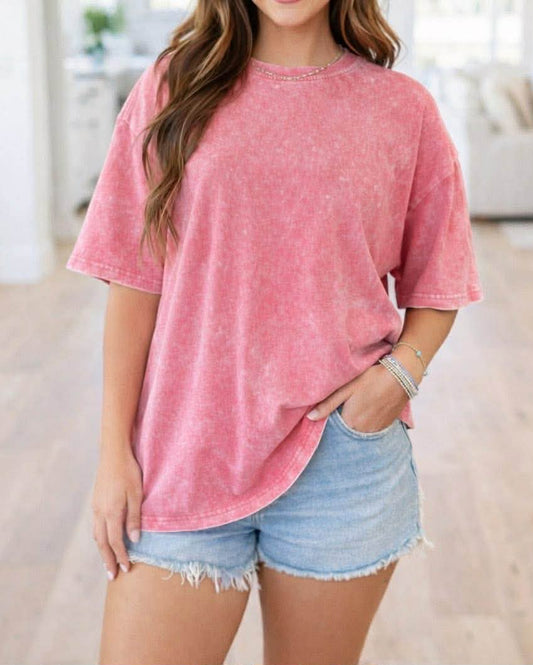 Pink Mineral Oversize Top