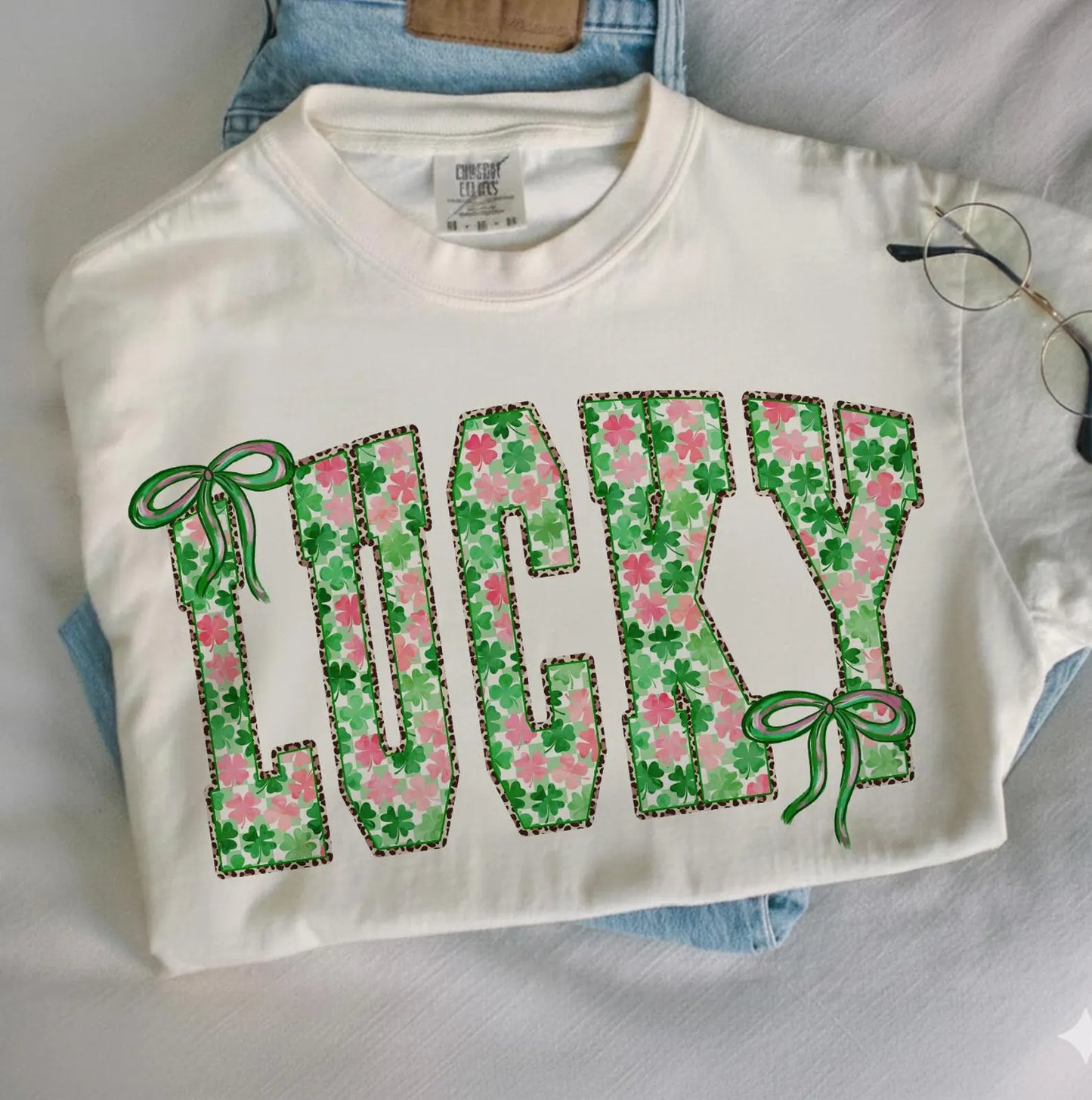 Lucky Floral Bow Tee