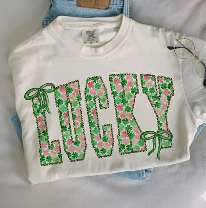 Lucky Floral Bow Tee